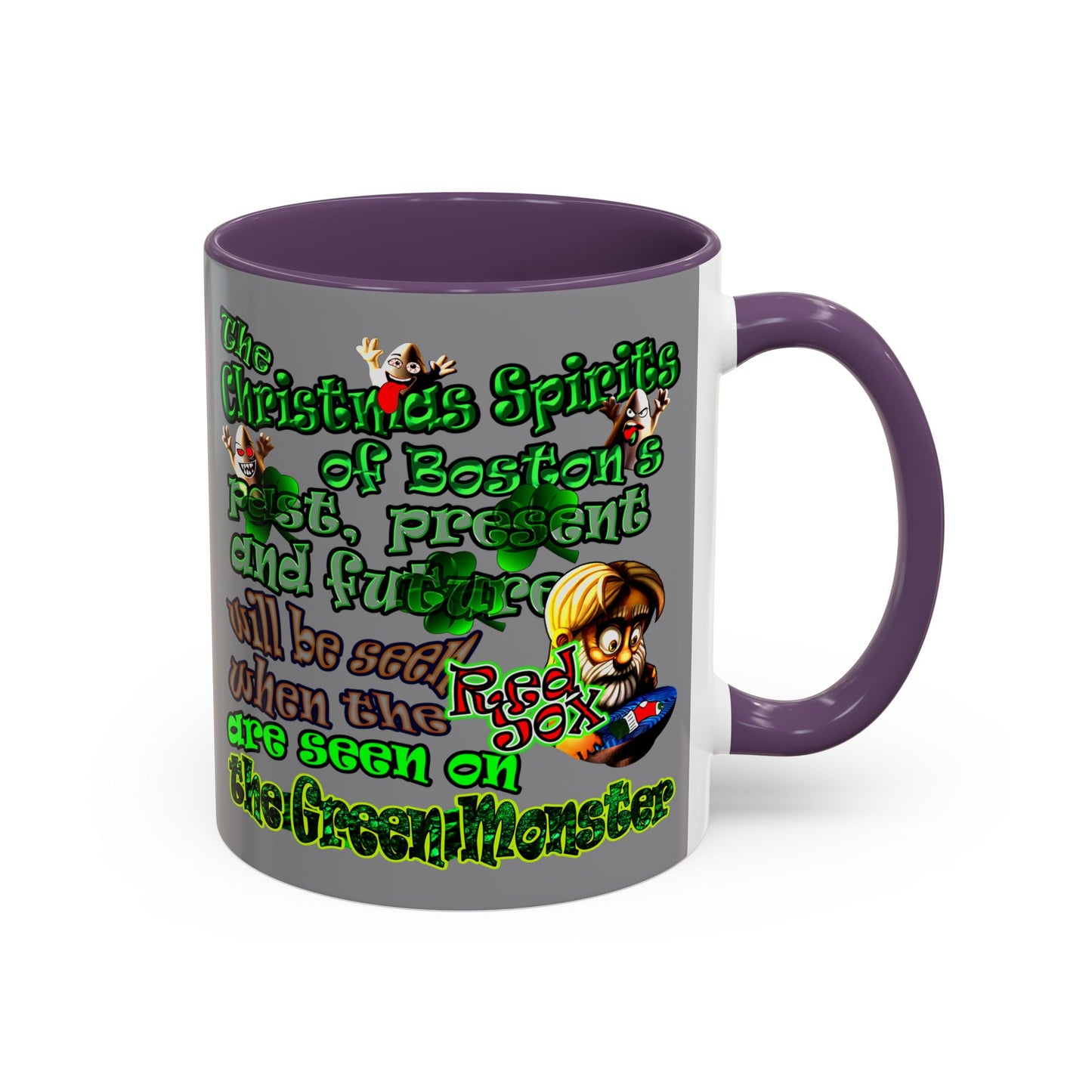 christmas spirits of boston - Accent Mug (grey)