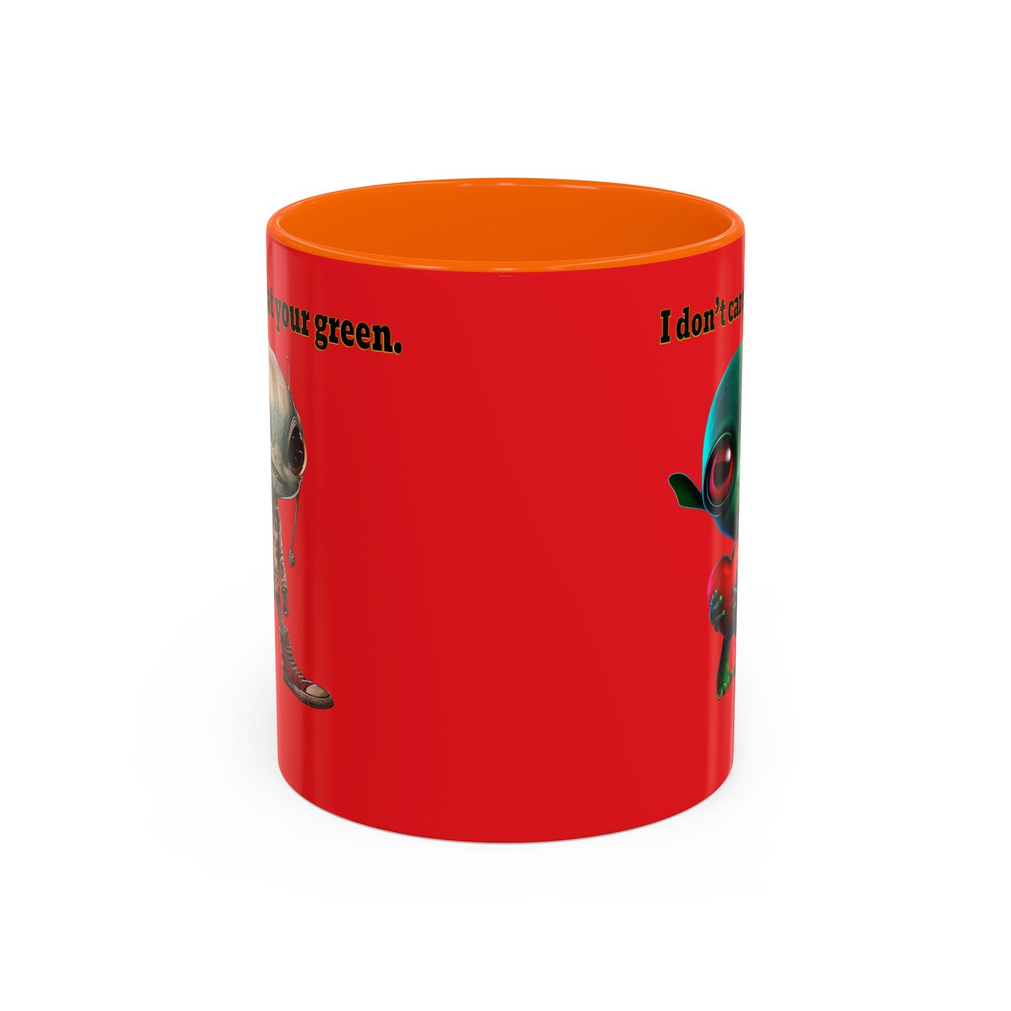 I don't care that your grey - Accent Mug (red)