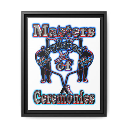 em cee squared - framed canvas art (white)