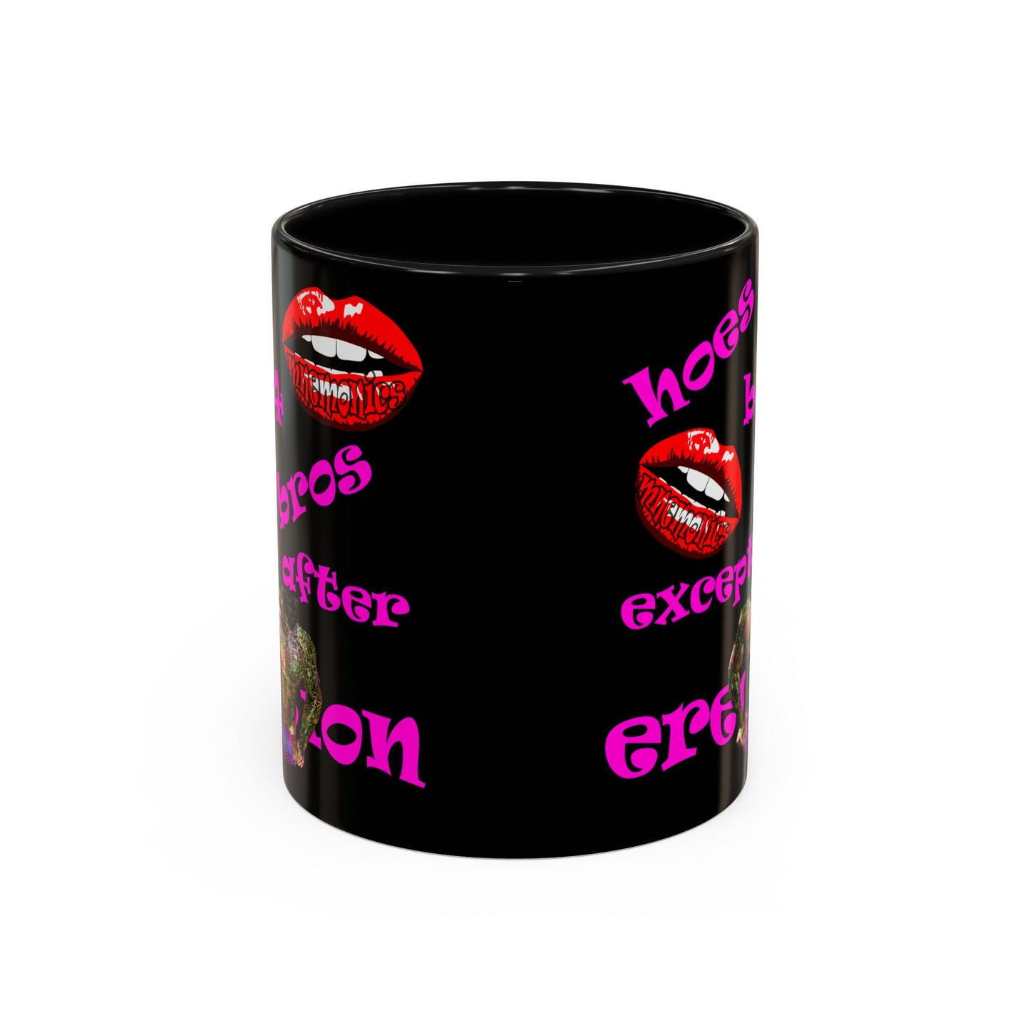 hoes b4 bros - Accent Mug (black)