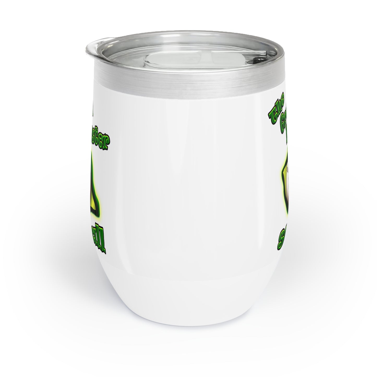 green monster - Chill Wine Tumbler (white)