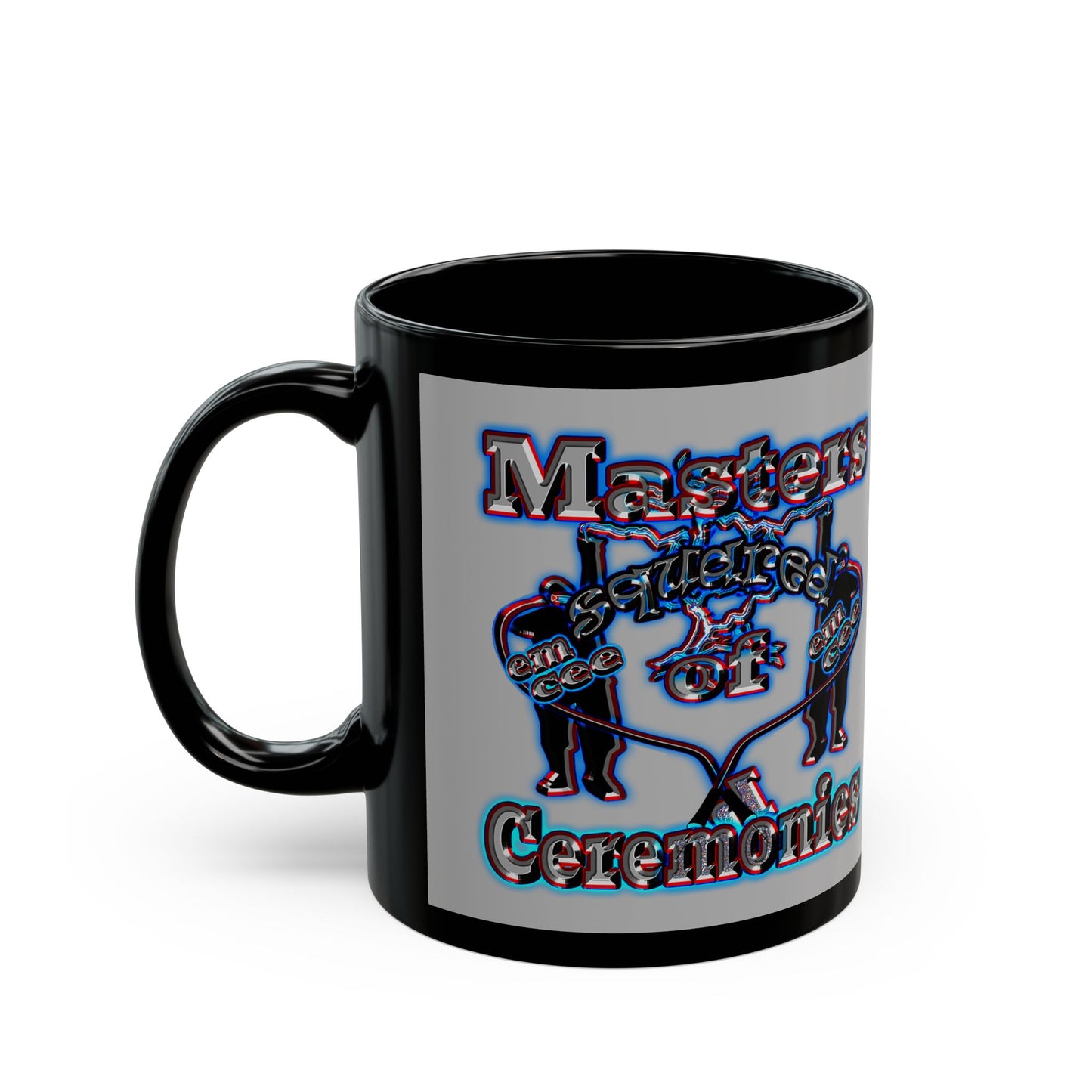 em cee squared - Black Mug (light grey)