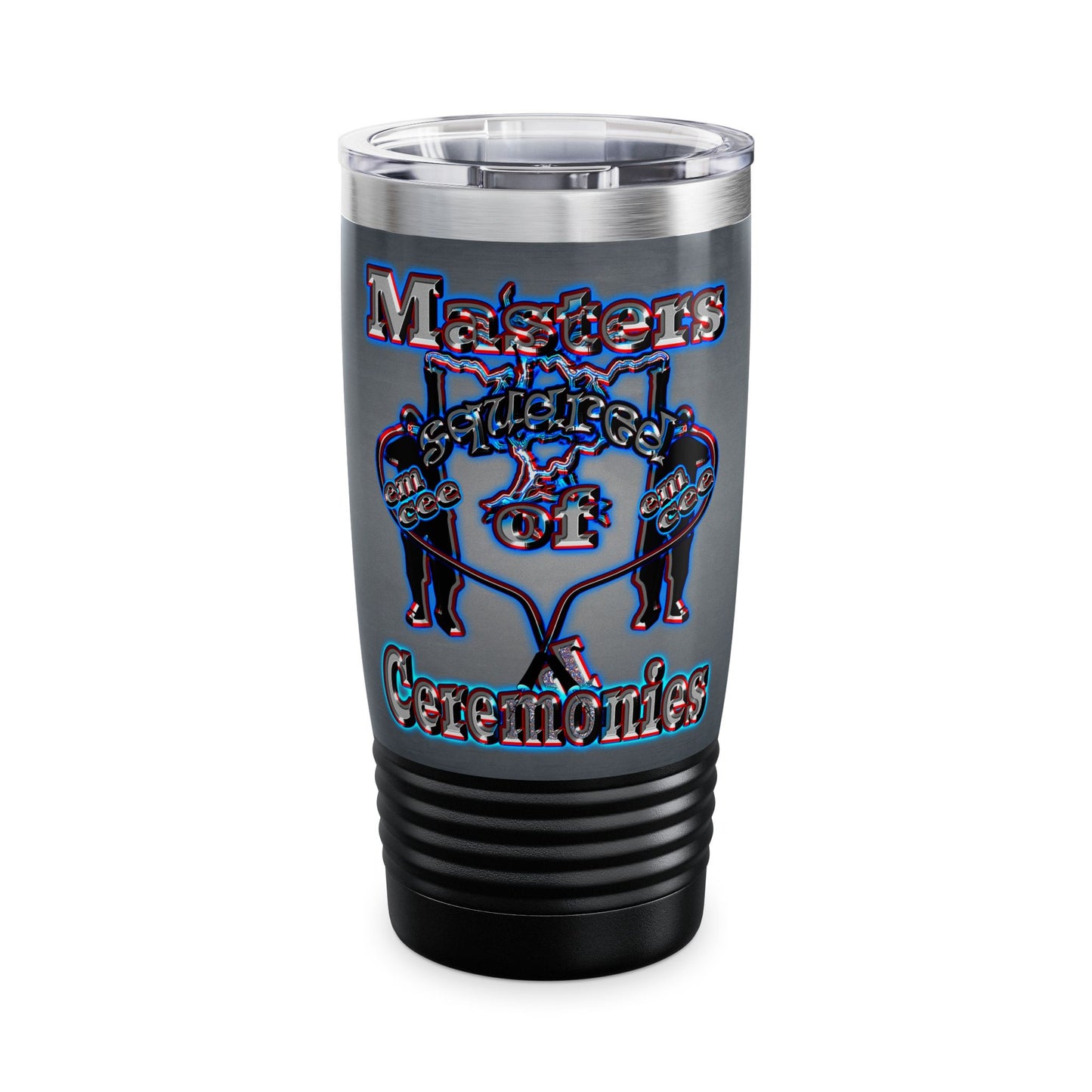 em cee squared - Ringneck Tumbler, 20oz (grey-light grey)