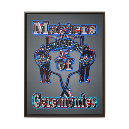 em cee squared - framed canvas art (grey-light grey)