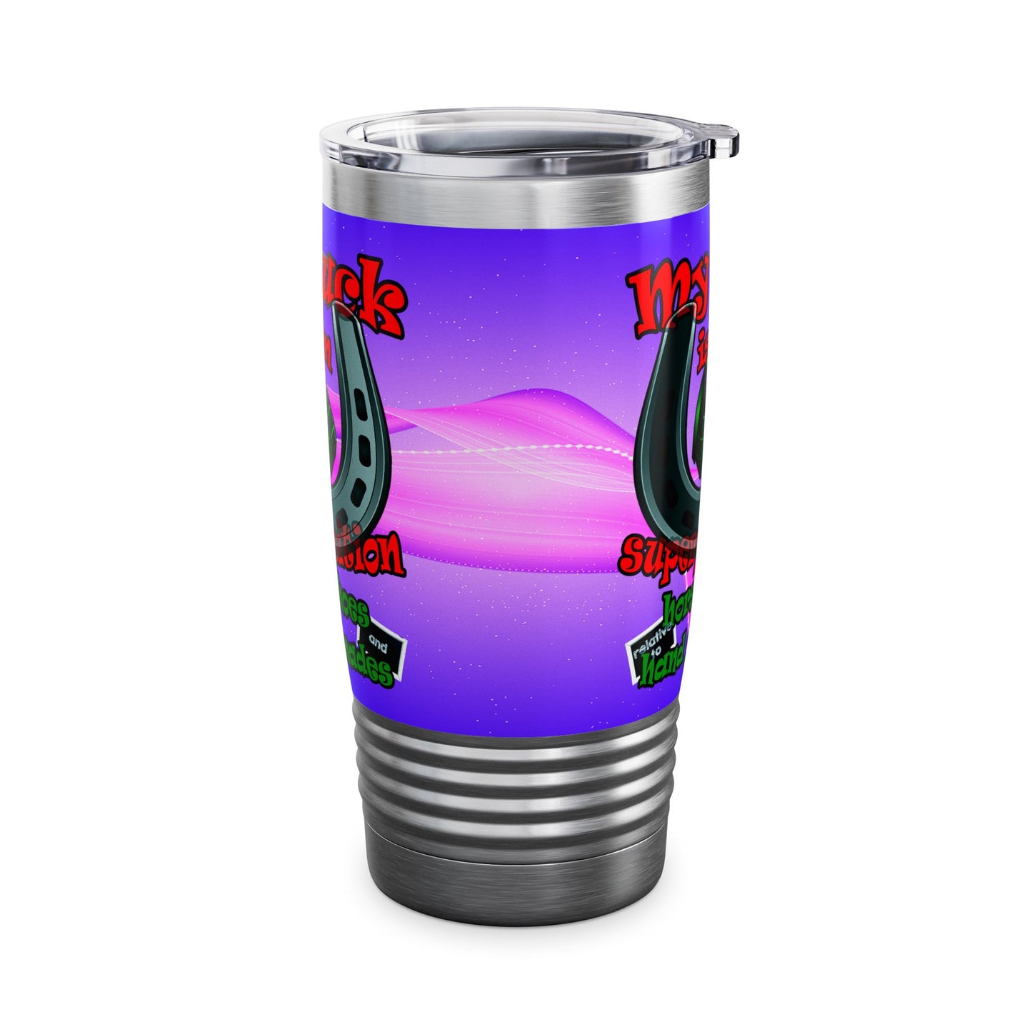 my luck - Ringneck Tumbler, 20oz (purple-pink wave)
