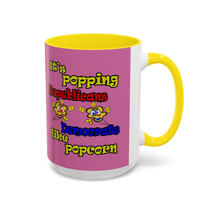 popping like popcorn - Accent Mug (light pink)