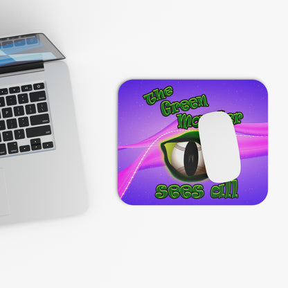 green monster - Mouse Pad (Rectangle) (purple-pink wave)
