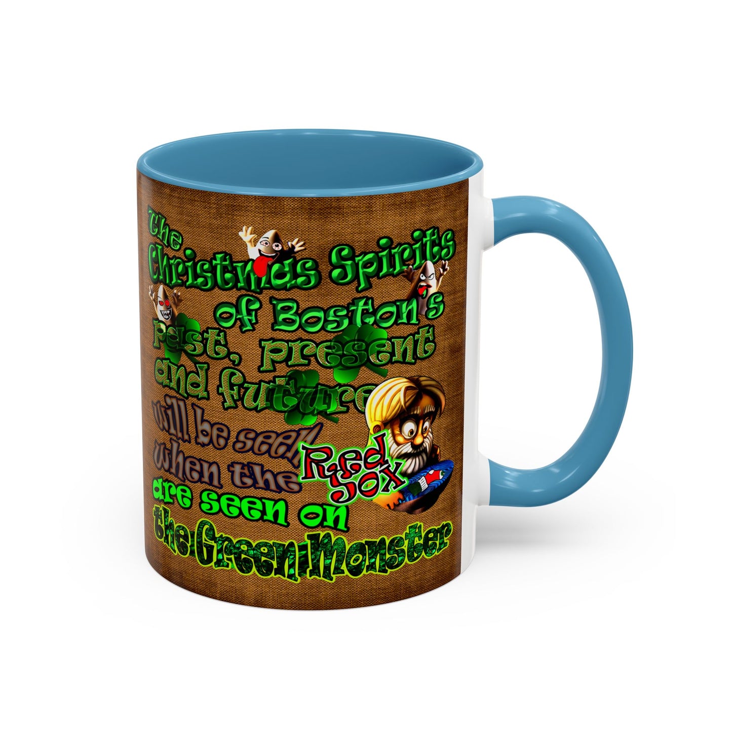 christmas spirits of boston - Accent Mug (brown papyrus)