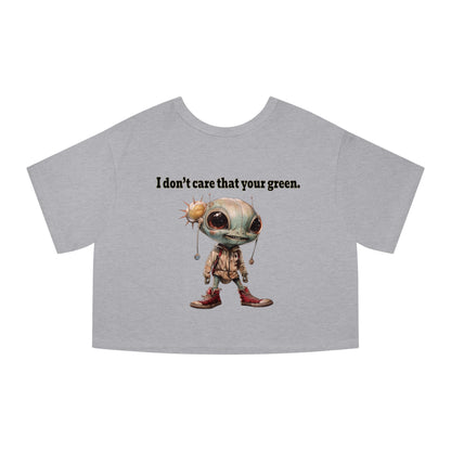 I don't care that your grey - Champion Women's Heritage Cropped T-Shirt