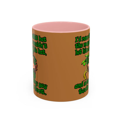 turtle race - Accent Mug (light brown)