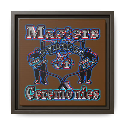 em cee squared - framed canvas art (brown)