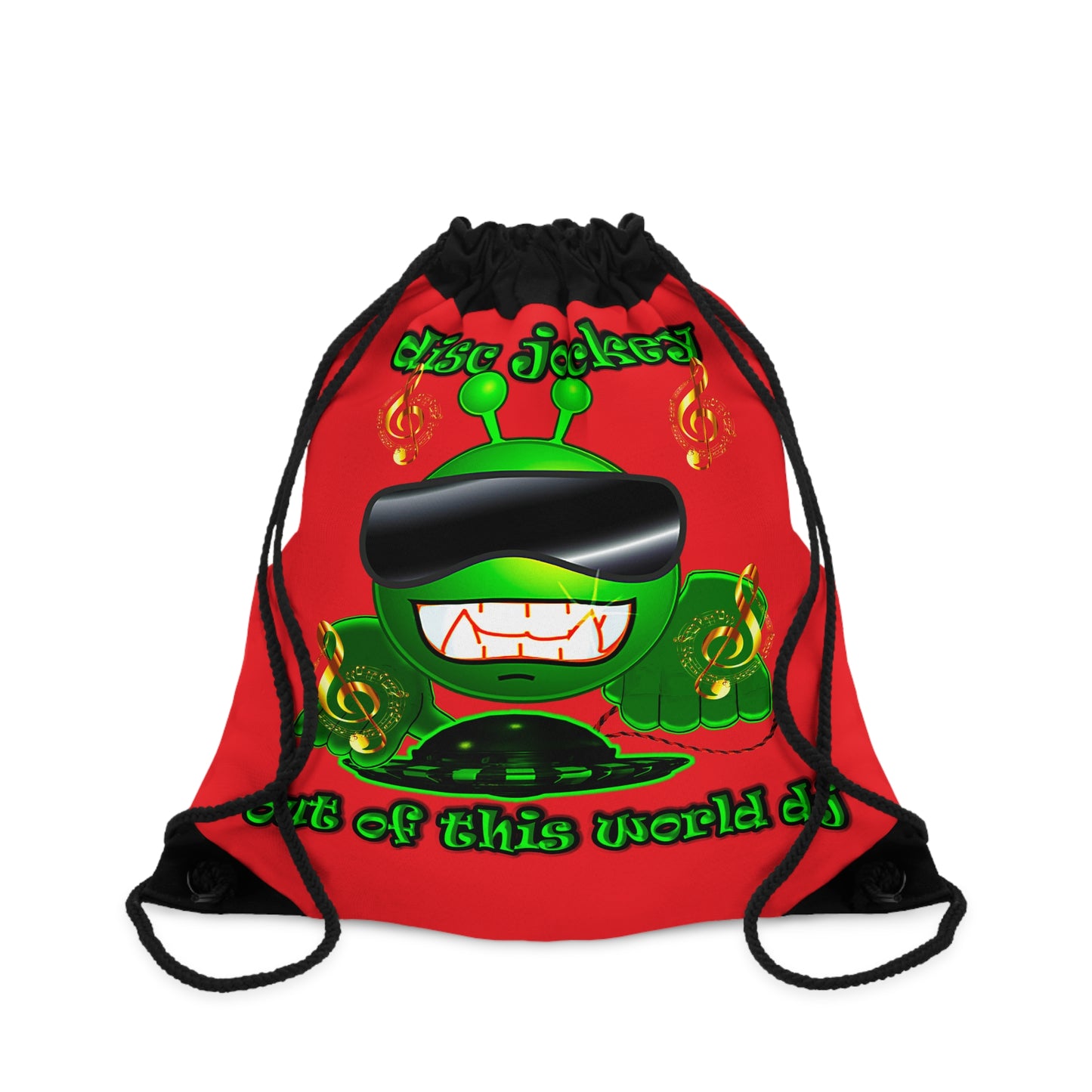 disc jockey - Drawstring Bag (red)