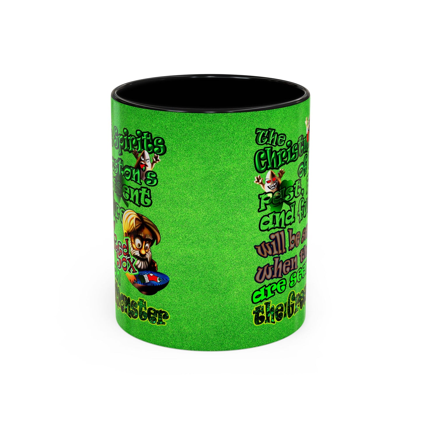 christmas spirits of boston - Accent Mug (green turf)