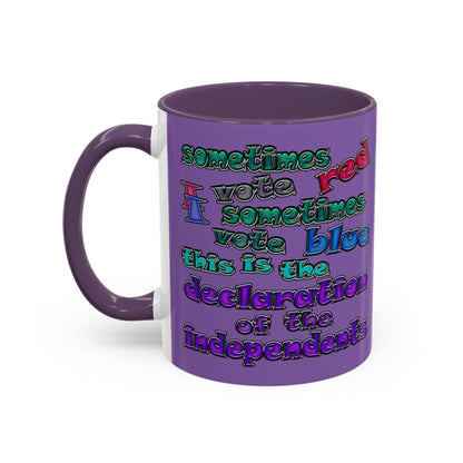 declaration of the independents - Accent Mug (light purple)