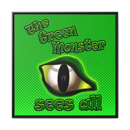 green monster - framed canvas art (logo green)