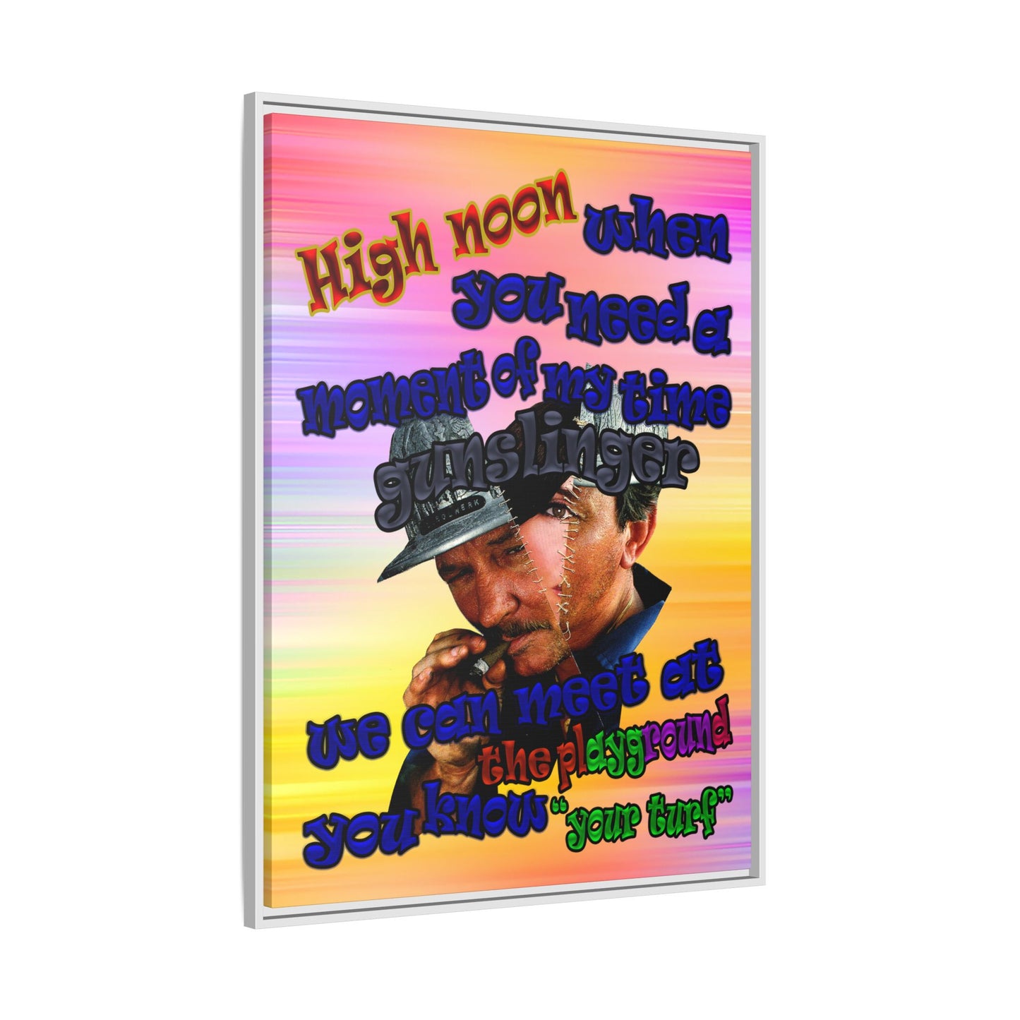 high noon - framed canvas art (color blur)