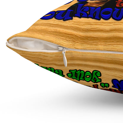 high noon - Spun Polyester Square Pillow - (butterscotch wood finish)