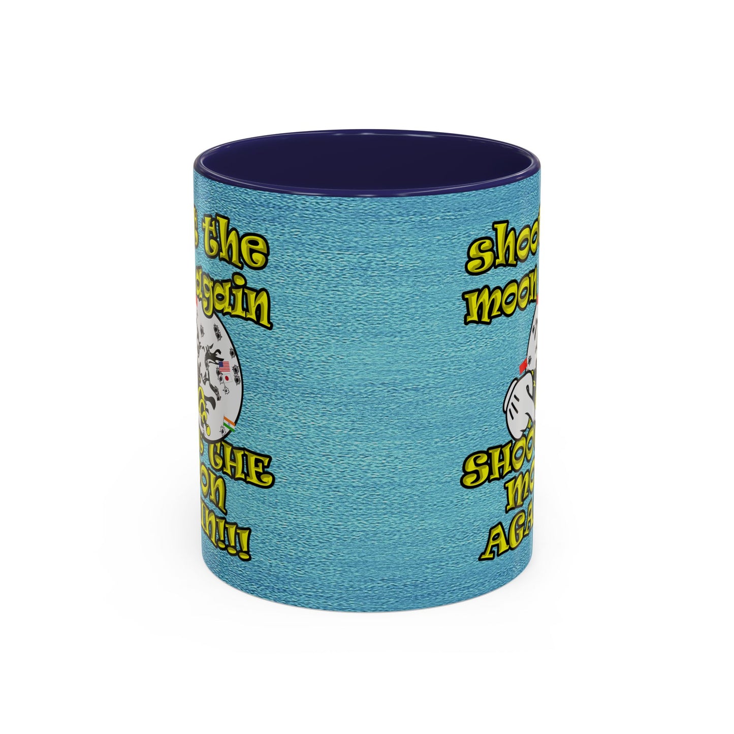 shoot the moon again - Accent Mug (faded blue)