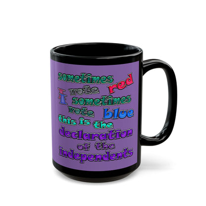 declaration of the independents - Black Mug (light purple)