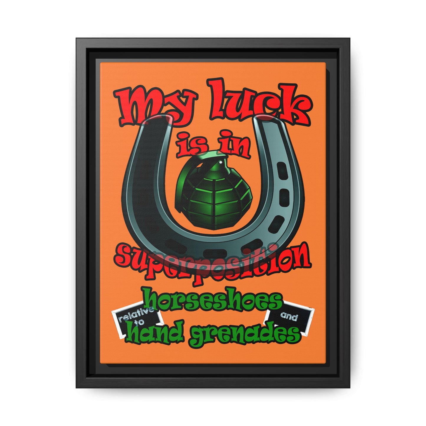 my luck - framed canvas art (crusta)