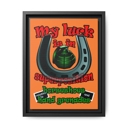 my luck - framed canvas art (crusta)