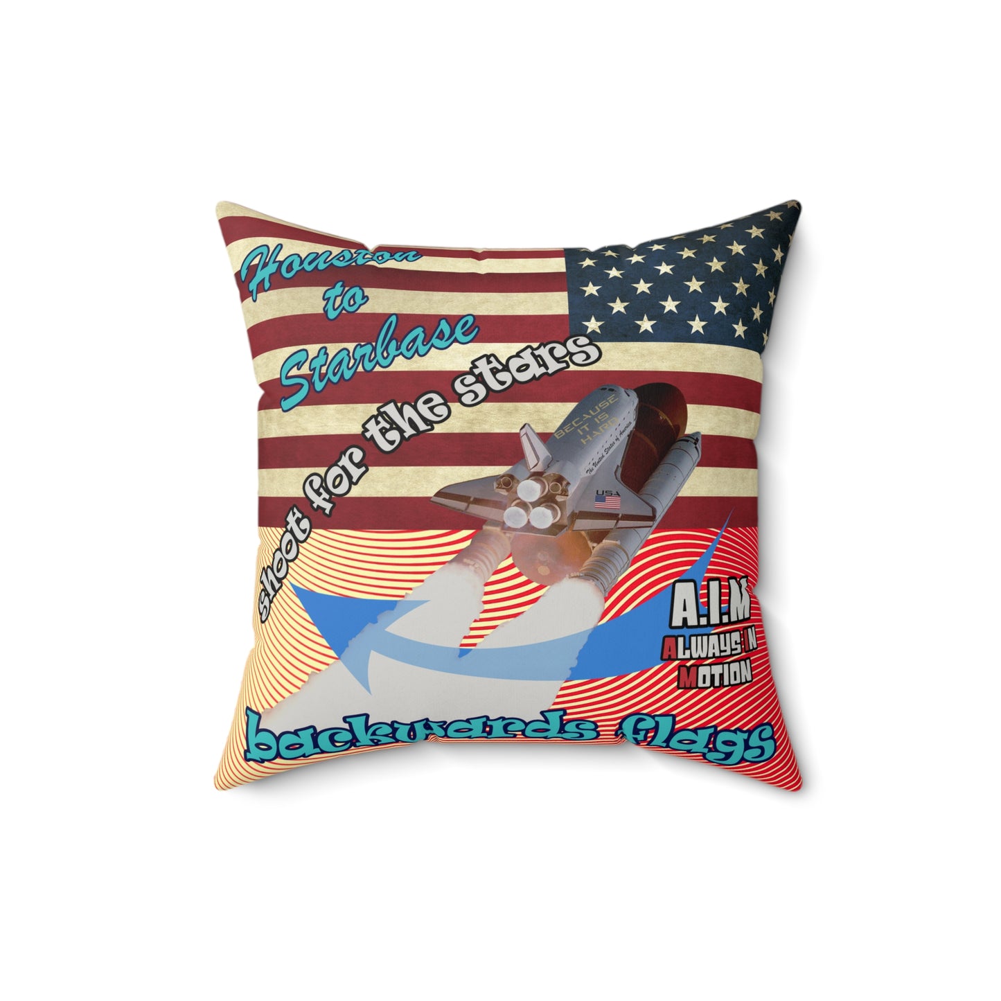 shoot for the stars - Faux Suede Square Pillow - (yellow-orange wave)