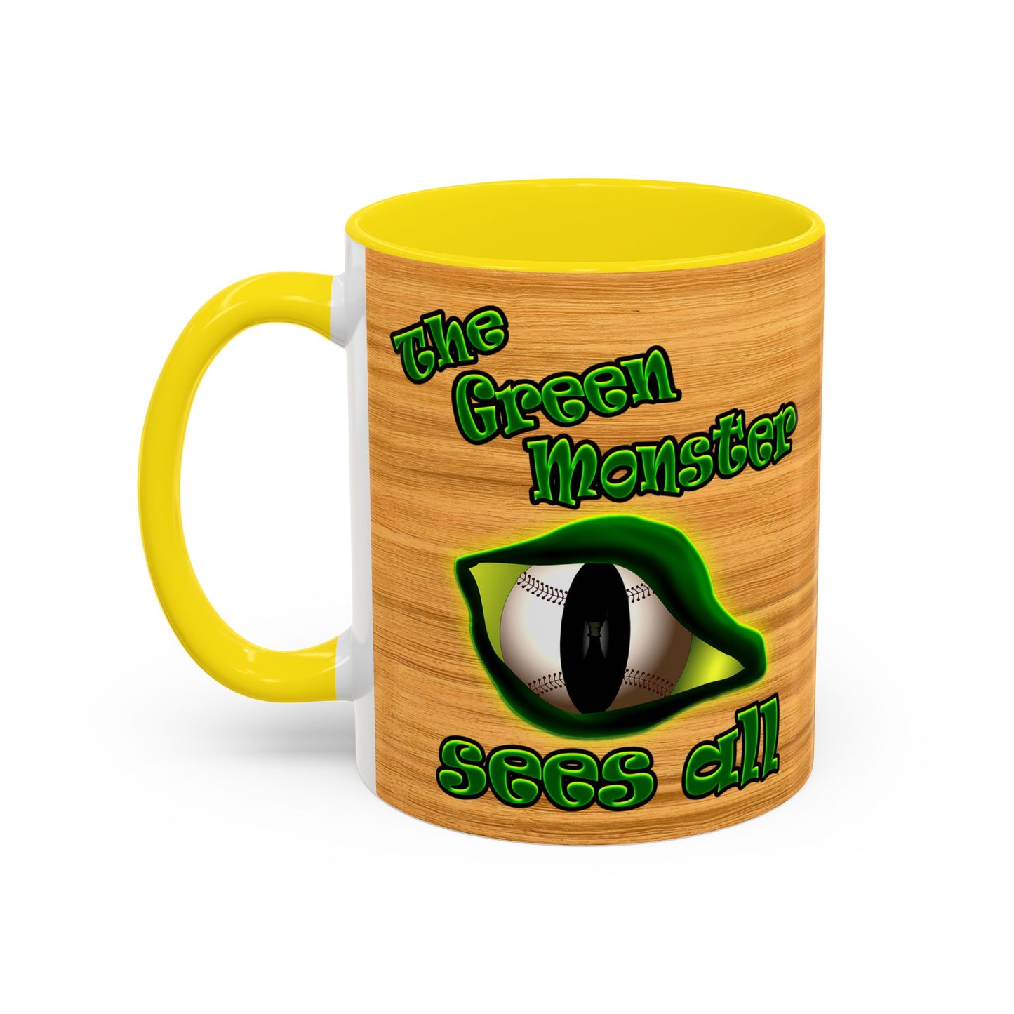 green monster - Accent Mug (butterscotch wood finish)