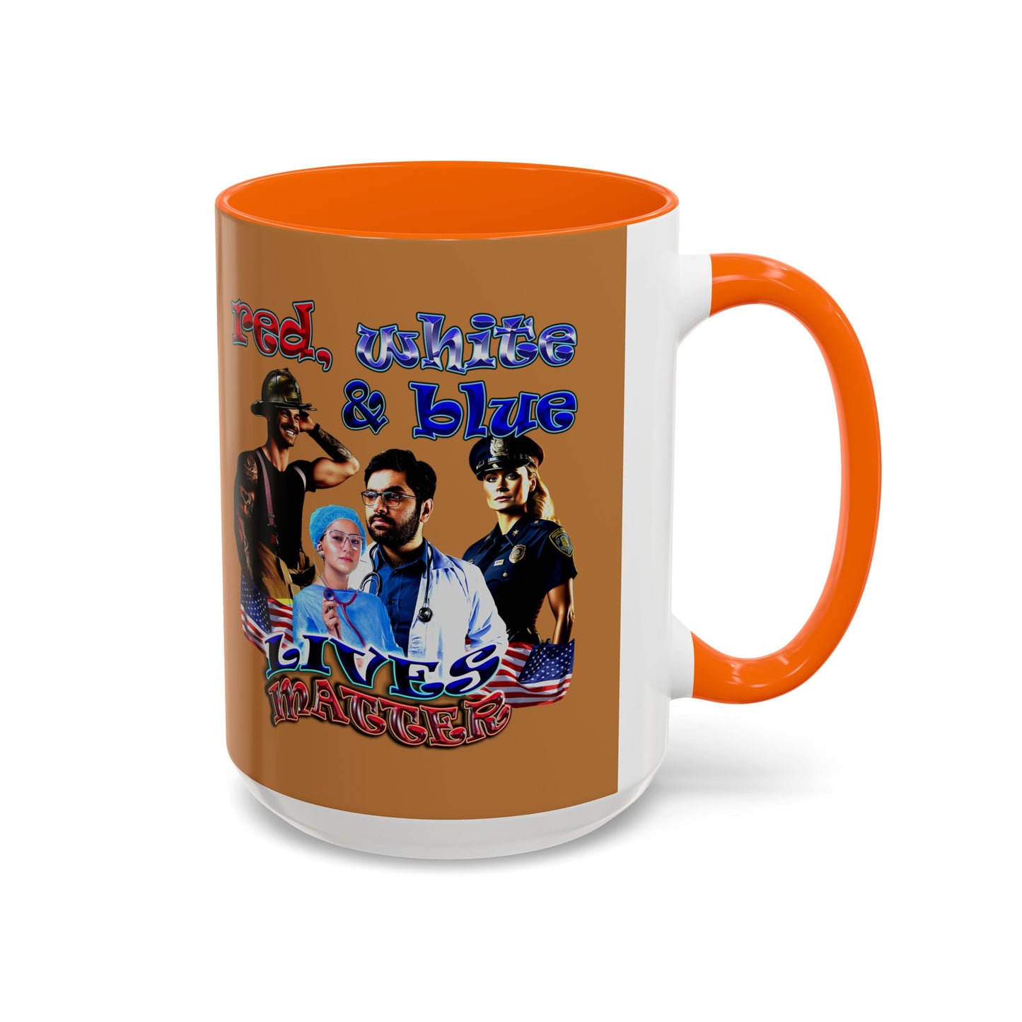 rw&b lives matter - Accent Mug (light brown)