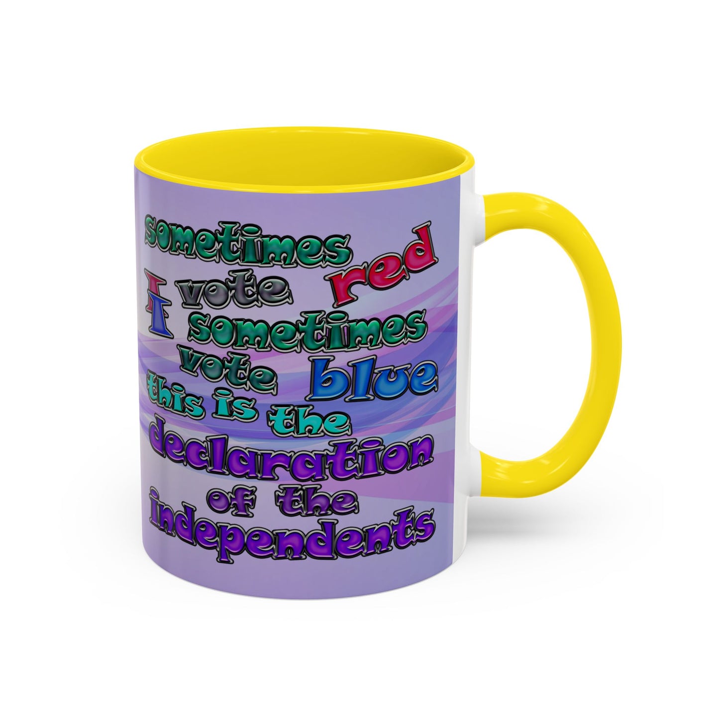 declaration of the independents - Accent Mug (light blue-pink wave)