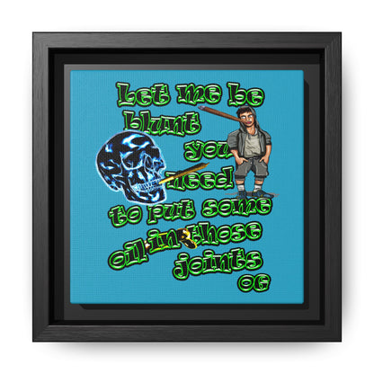 og - framed canvas art (turquoise)
