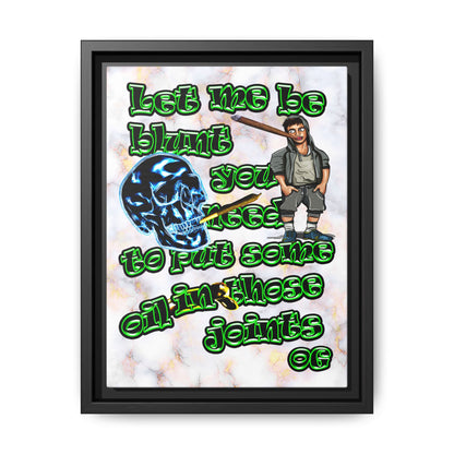 og - framed canvas art (white marble)