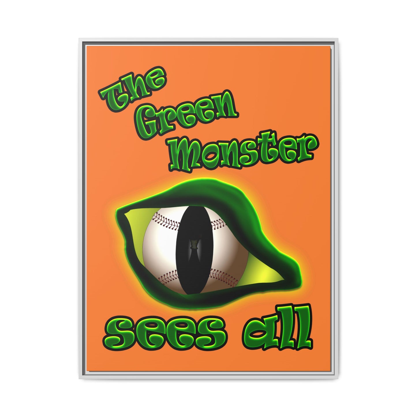 green monster - framed canvas art (crusta)