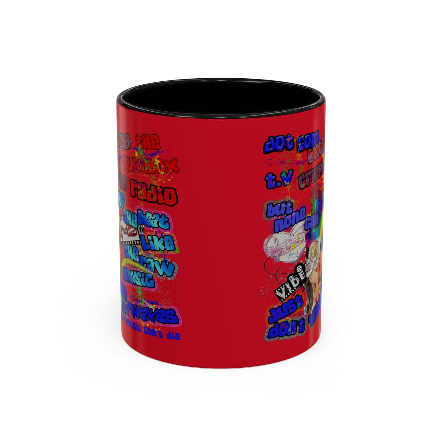 drop the beat - Accent Mug (dark red)