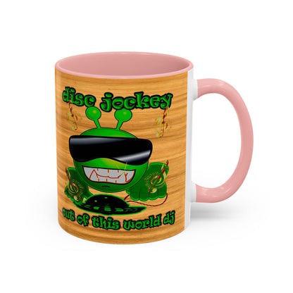 disc jockey - Accent Mug (butterscotch wood finish)