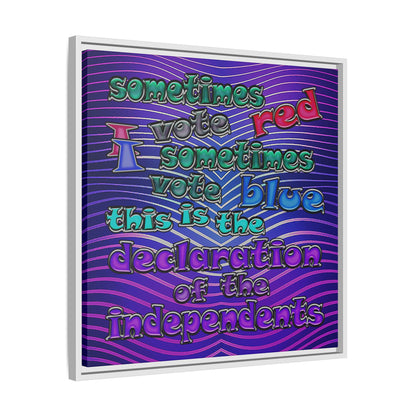 declaration of the independents - framed canvas art (purple wave)