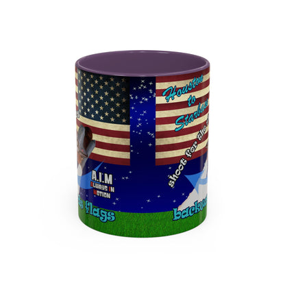 shoot for the stars - Accent Mug ('snoops' background)