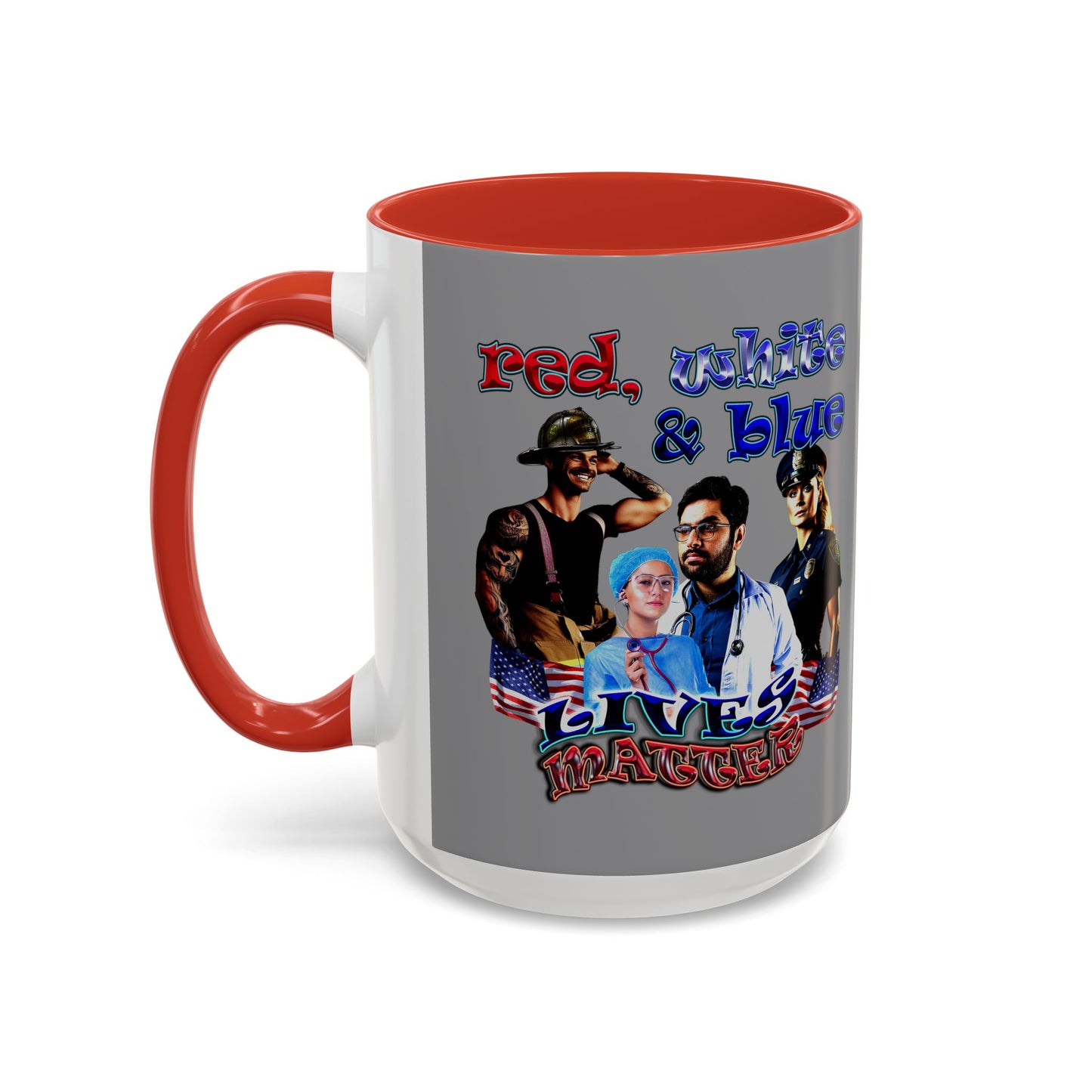 rw&b lives matter - Accent Mug (grey)