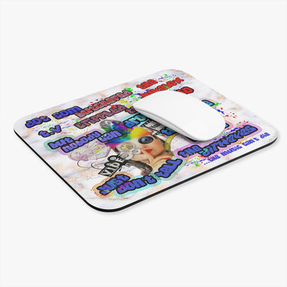 drop the beat - Mouse Pad (Rectangle) (white marble)