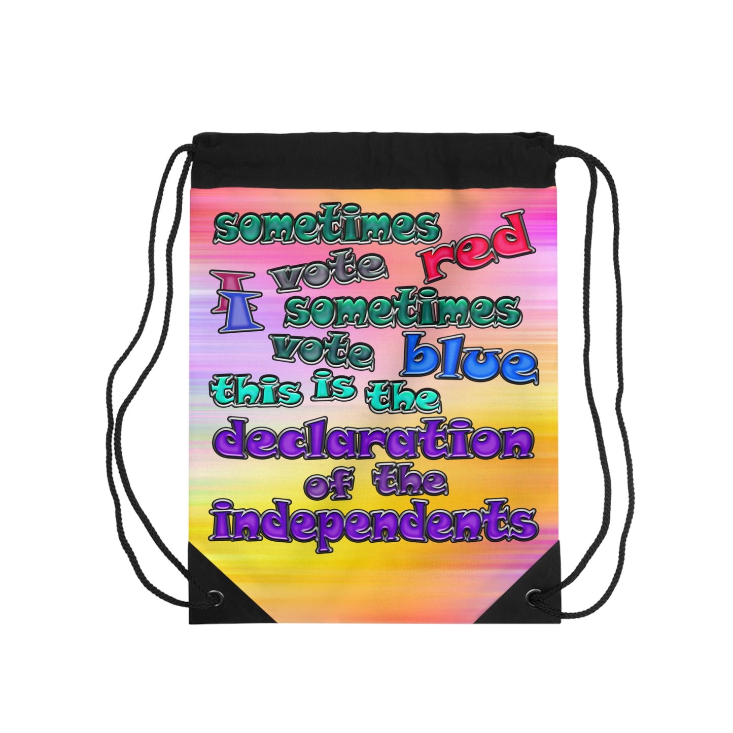 declaration of the independents - Drawstring Bag (color blur)
