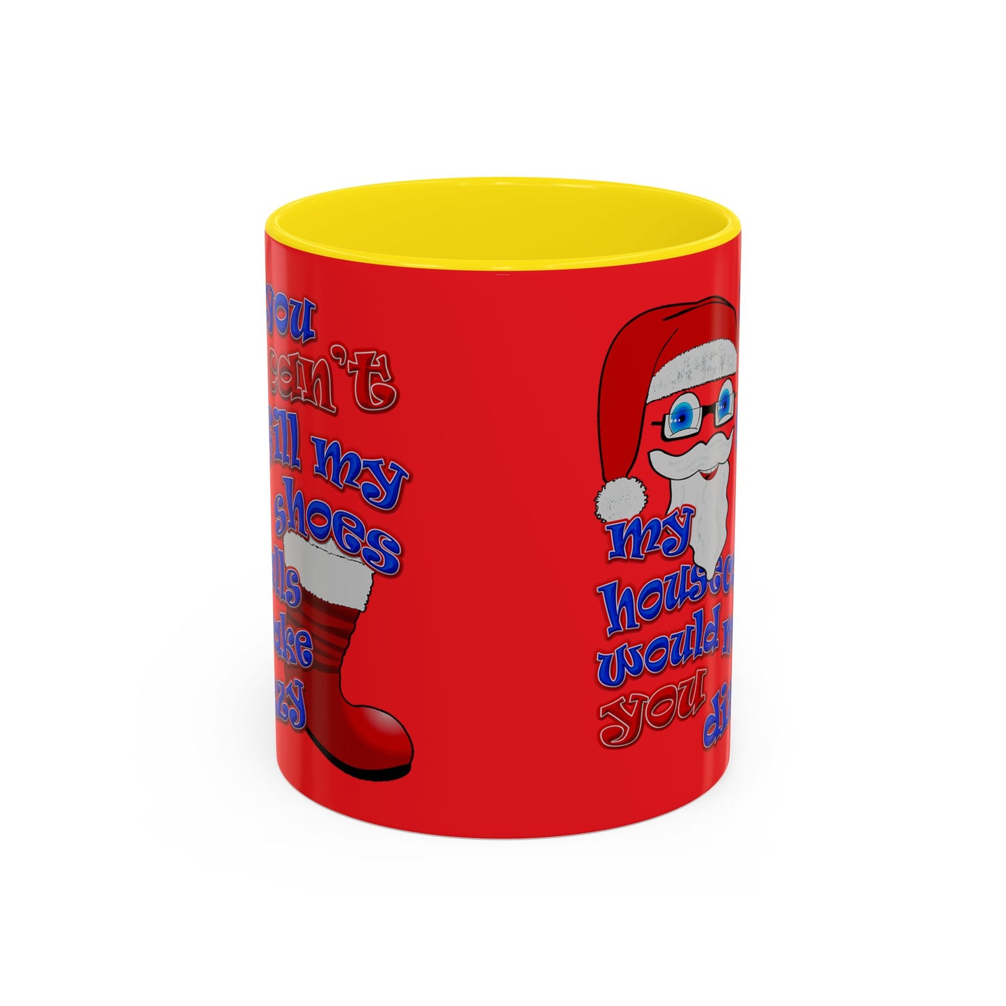 santa's shoes - Accent Mug (red)