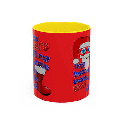 santa's shoes - Accent Mug (red)