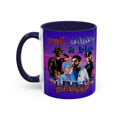 rw&b lives matter - Accent Mug (purple-pink wave)