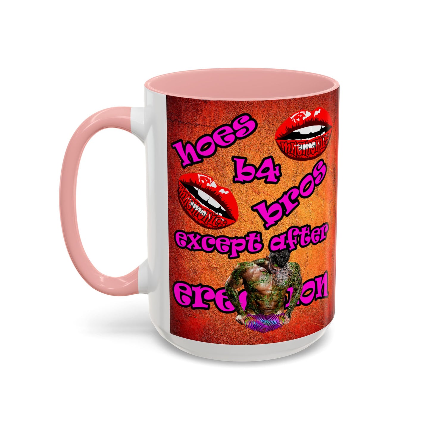 hoes b4 bros - Accent Mug (burnt orange)