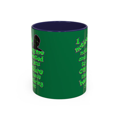 noticed you noticing - Accent Mug (dark green)