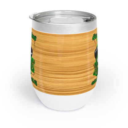 disc jockey - Chill Wine Tumbler (butterscotch wood finish)