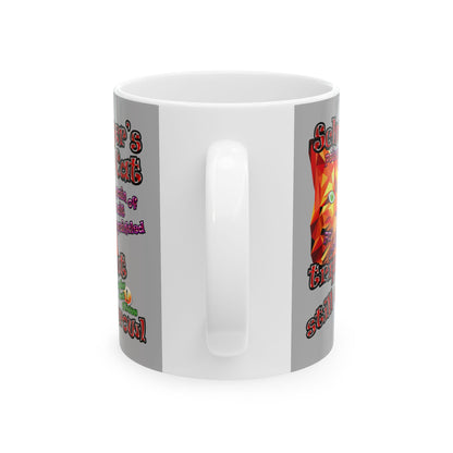 schrodinger's cat - White Mug (light grey)