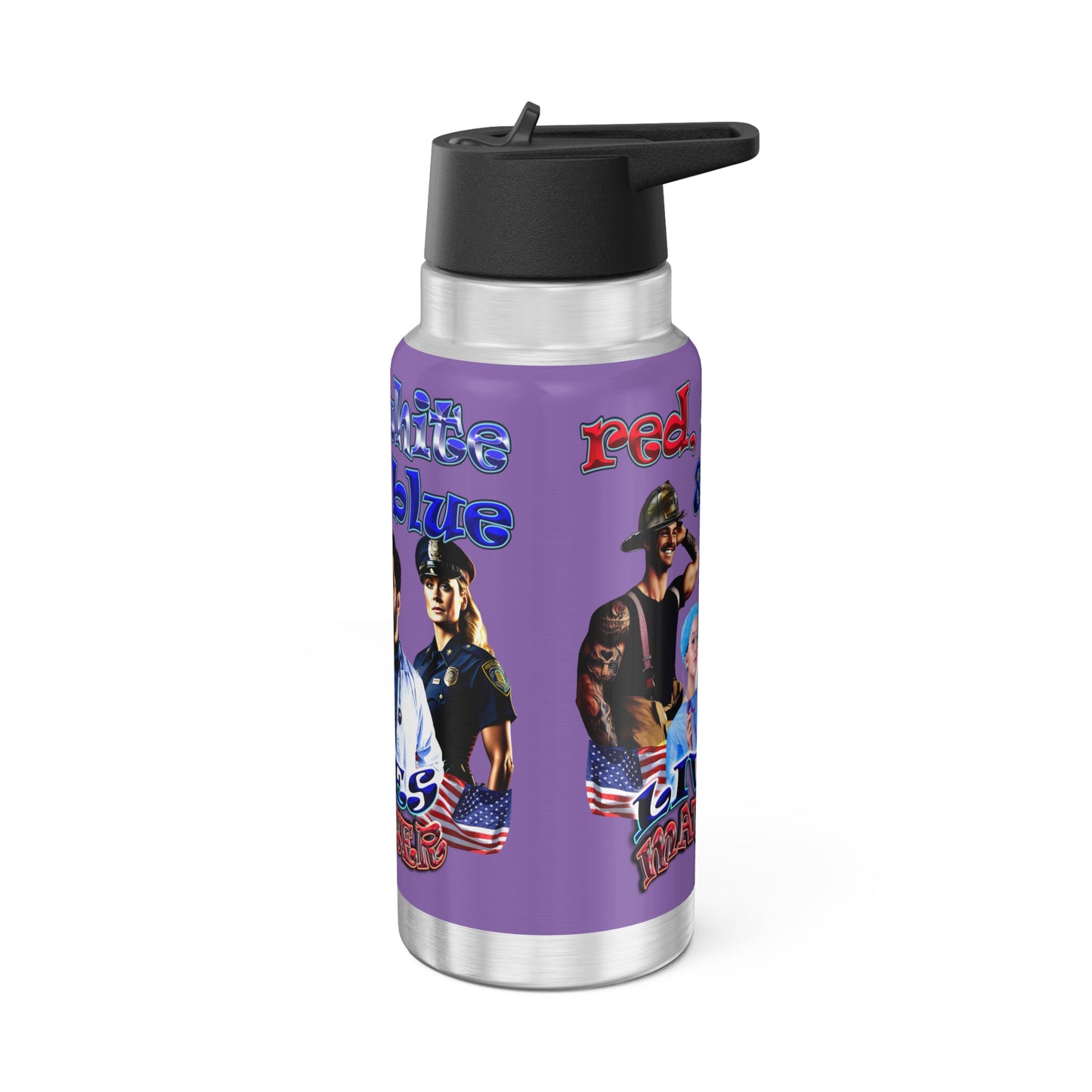 rw&b lives matter - Gator Tumbler, 32oz (light purple)