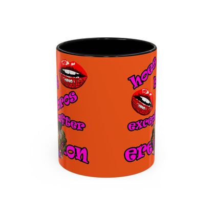 hoes b4 bros - Accent Mug (orange)