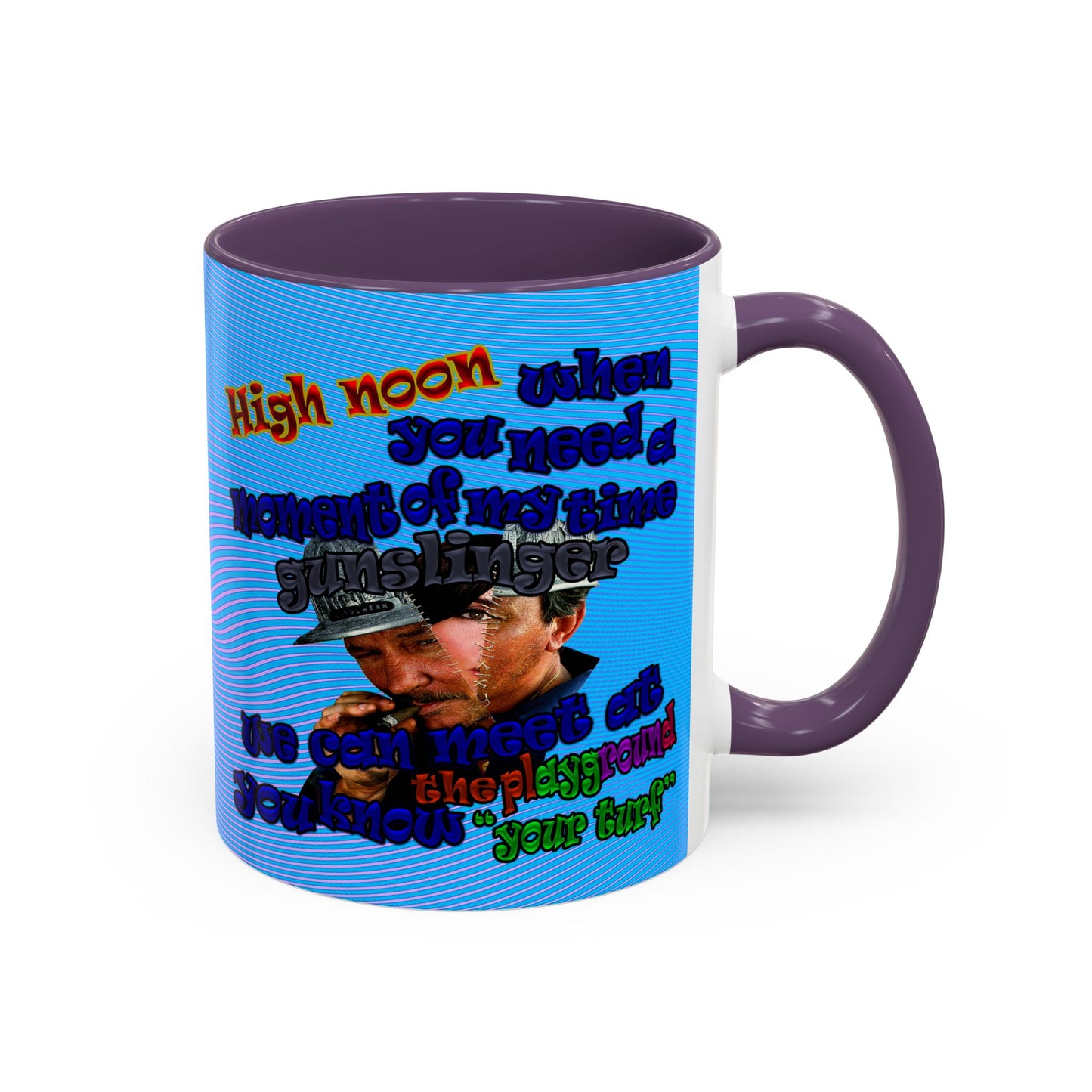 high noon - Accent Mug (light blue-purple wave)