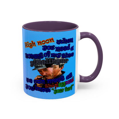high noon - Accent Mug (light blue-purple wave)
